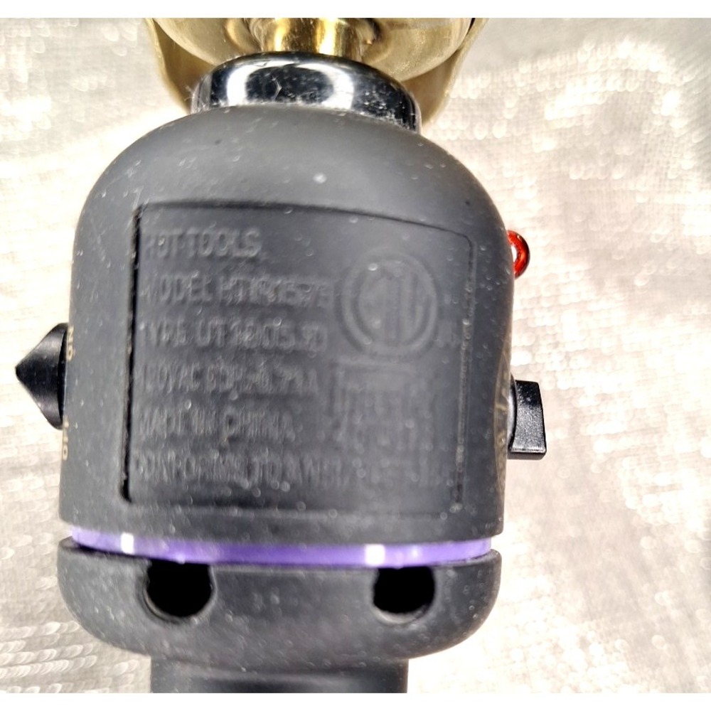 Hot Tools Pro Signature Series Gold Purple 1-1/4" Curling Iron Wand HTIR1576 - Picture 6 of 6